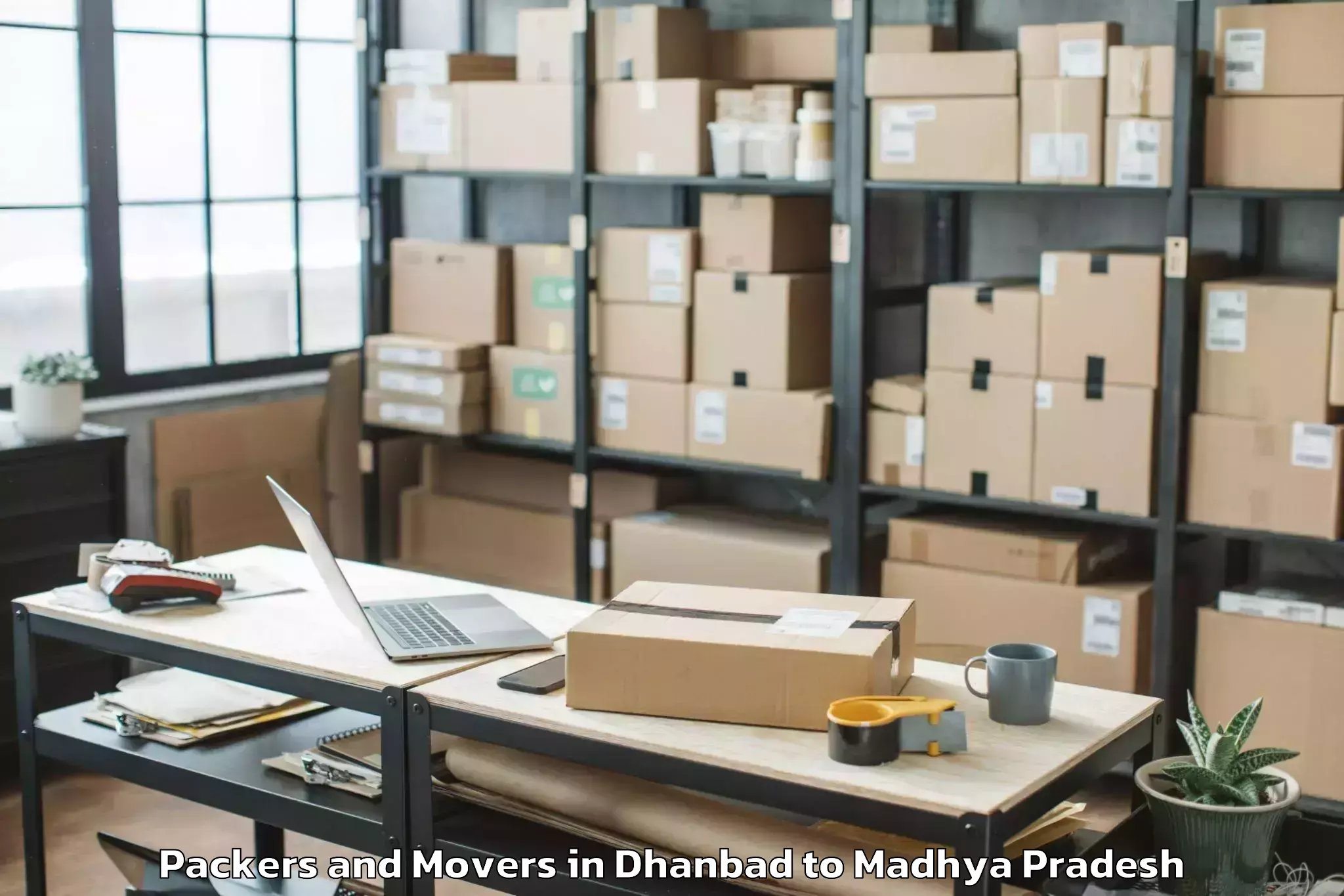 Top Dhanbad to Gyaraspur Packers And Movers Available